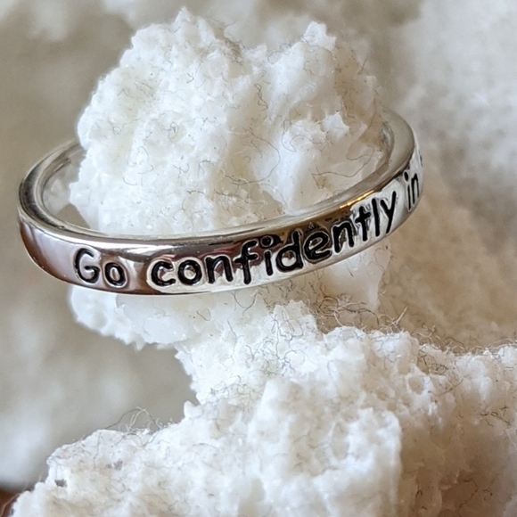 Sterling silver ring - "Go confidently..." - Picture 2 of 10